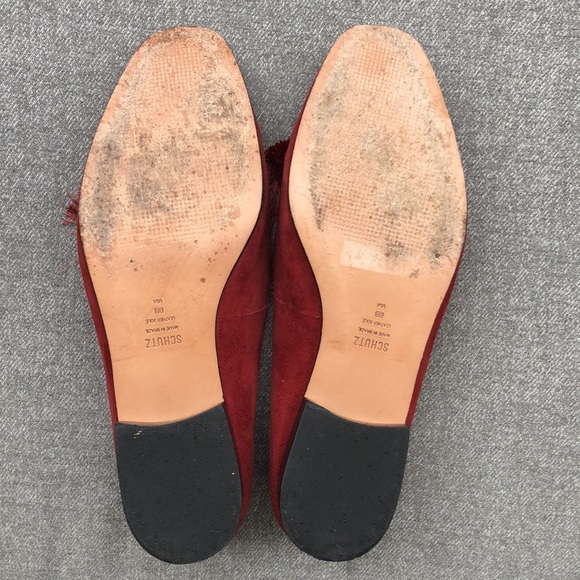SCHUTZ Tasseled Suede Leather Flats/Loafers - Made in Brazil - Picture 11 of 12